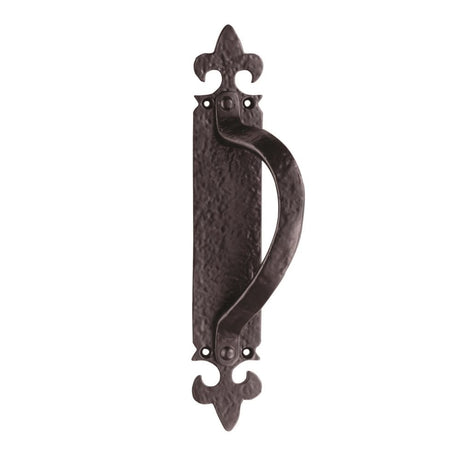 Ludlow Foundries Door Furniture Antique Black / Pull Handle (Backplate) Ludlow - Offset Pull Handle on Backplate Right Hand - Black Antique