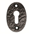 Ludlow Foundries Door Furniture Antique Black / Mortice Key Profile Escutcheons Ludlow - Oval Shape Escutcheon - Black Antique