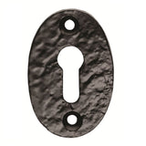 Ludlow Foundries Door Furniture Antique Black / Mortice Key Profile Escutcheons Ludlow - Oval Shape Escutcheon - Black Antique