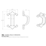 Ludlow Foundries Door Furniture Antique Black / Pull Handles (Face Fix) Ludlow - Pull Handle 228mm - Black Antique