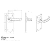 Ludlow Foundries Door Furniture Antique Black / Latch Handles Ludlow - Traditional V Lever on Latch Backplate - Black Antique