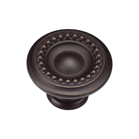 M.Marcus Cabinet Hardware Matt Bronze / Cabinet Knobs / 35mm Dia. M.Marcus - Beaded Round Knob 035mm Matt Bronze Finish