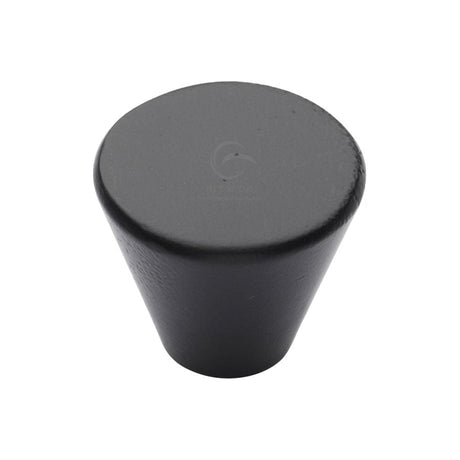 M.Marcus Cabinet Hardware Matt Black / Cabinet Knobs / 32mm Dia. M.Marcus - Black Iron Rustic Cabinet Knob Round Cone Design 32mm
