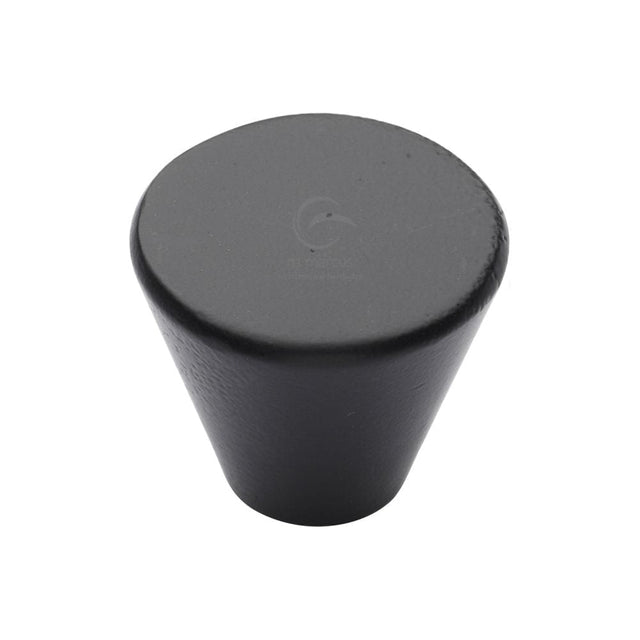 M.Marcus Cabinet Hardware Matt Black / Cabinet Knobs / 32mm Dia. M.Marcus - Black Iron Rustic Cabinet Knob Round Cone Design 32mm
