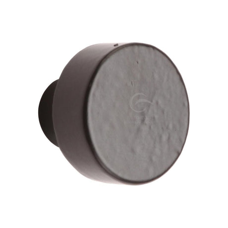 M.Marcus Cabinet Hardware Matt Black / Cabinet Knobs / 38mm Dia. M.Marcus - Black Iron Rustic Cabinet Knob Round Disc Design 38mm