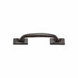M.Marcus Cabinet Hardware Matt Black / Cabinet Pull Handles M.Marcus - Black Iron Rustic Cabinet Pull Offset Design 159mm