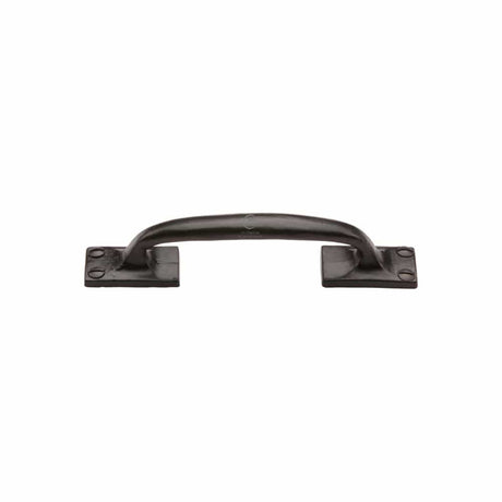 M.Marcus Cabinet Hardware Matt Black / Cabinet Pull Handles M.Marcus - Black Iron Rustic Cabinet Pull Offset Design 159mm