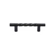 M.Marcus Cabinet Hardware Matt Black / Cabinet Pull Handles / 203mm c/c M.Marcus - Black Iron Rustic Cabinet Pull Rope Design 203mm