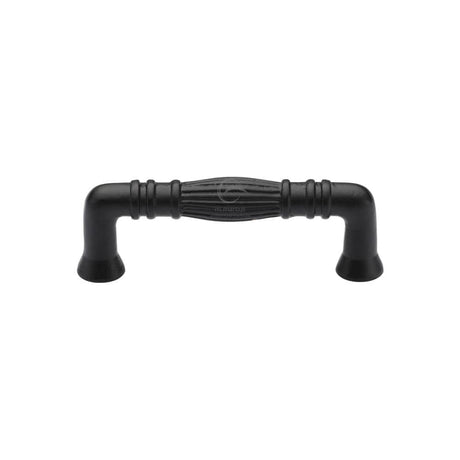 M.Marcus Cabinet Hardware Matt Black / Cabinet Pull Handles / 96mm c/c M.Marcus - Black Iron Rustic Cabinet Pull Tuscany Design 96mm CTC