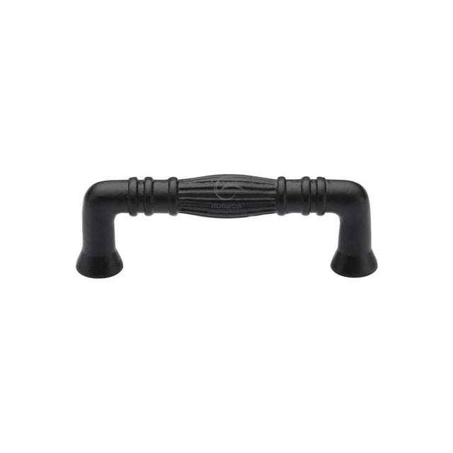 M.Marcus Cabinet Hardware Matt Black / Cabinet Pull Handles / 96mm c/c M.Marcus - Black Iron Rustic Cabinet Pull Tuscany Design 96mm CTC
