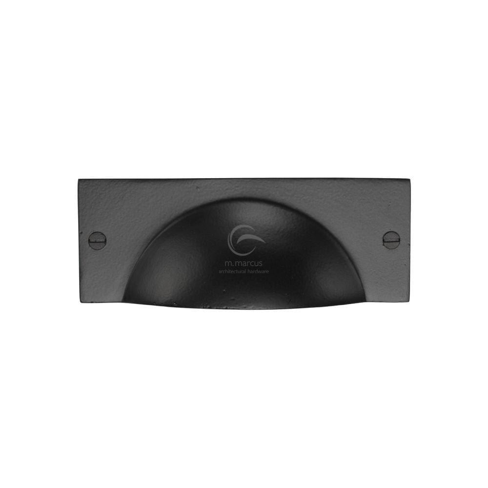 M.Marcus Cabinet Hardware Matt Black / Cabinet Cup Pulls M.Marcus - Black Iron Rustic Cheshire Cabinet Drawer Pull