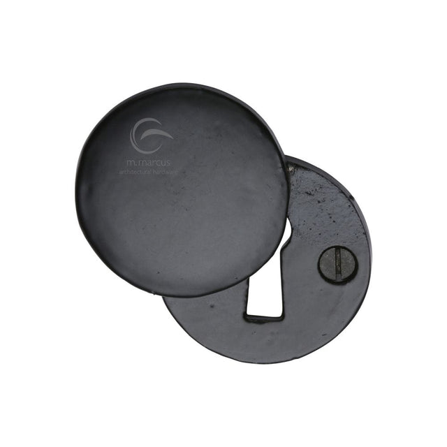 M.Marcus Door Furniture Matt Black / Mortice Key Profile Escutcheons M.Marcus - Black Iron Rustic Covered Keyhole Round