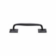 M.Marcus Door Furniture Matt Black M.Marcus - Black Iron Rustic Door Pull Handle Cranked Design 10"