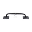 M.Marcus Door Furniture Matt Black M.Marcus - Black Iron Rustic Door Pull Handle Cranked Design 12"