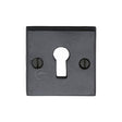 M.Marcus Door Furniture Matt Black / Mortice Key Profile Escutcheons M.Marcus - Black Iron Rustic Key Escutcheon Square