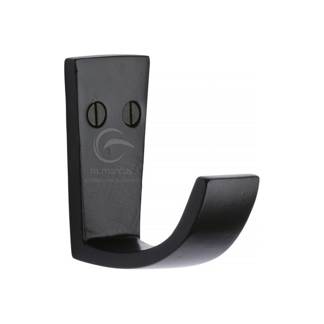 M.Marcus Accessories Matt Black / Single Coat Hooks M.Marcus - Black Iron Rustic Single Robe Hook