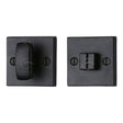 M.Marcus Door Furniture Matt Black / No M.Marcus - Black Iron Rustic Square Thumbturn & Emergency Release for Bathroom &