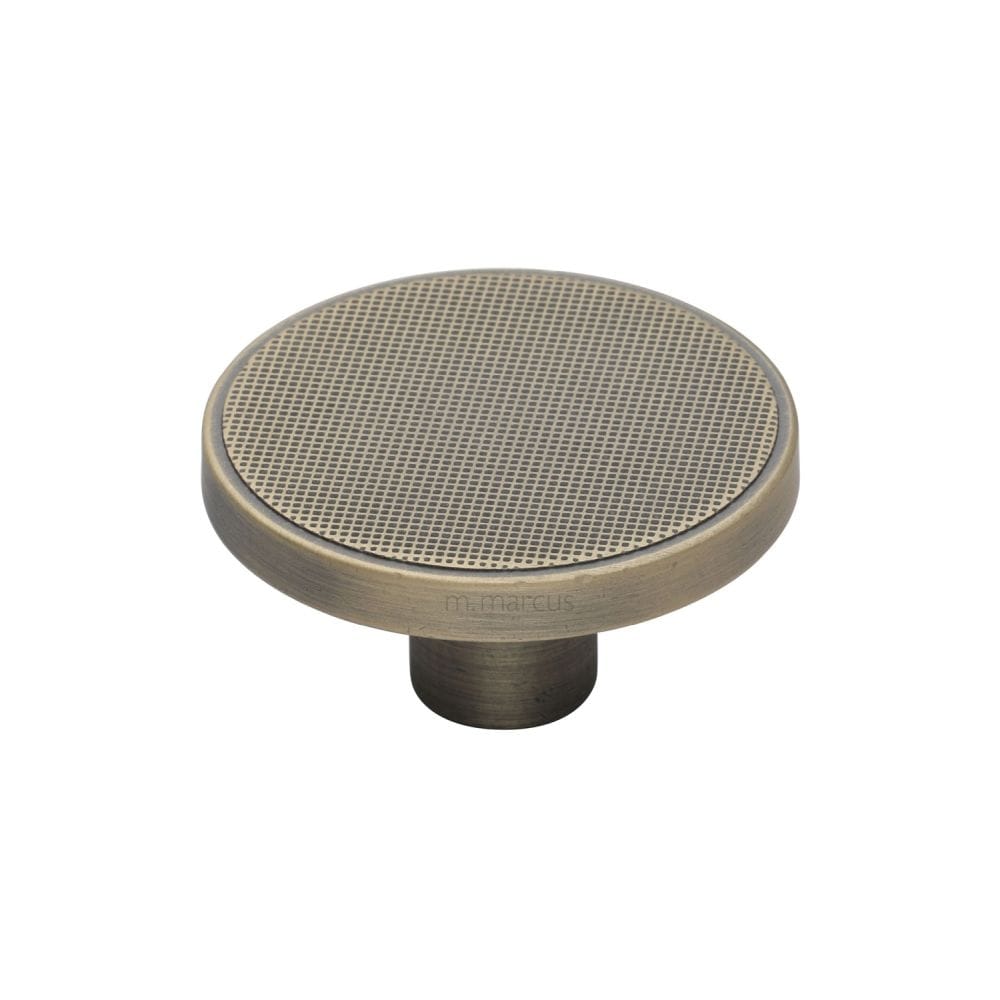 M.Marcus Cabinet Hardware Distressed Brass / Cabinet Knobs / 50mm Dia. M.Marcus - Brooklyn Cabinet Knob Distressed Brass Finish
