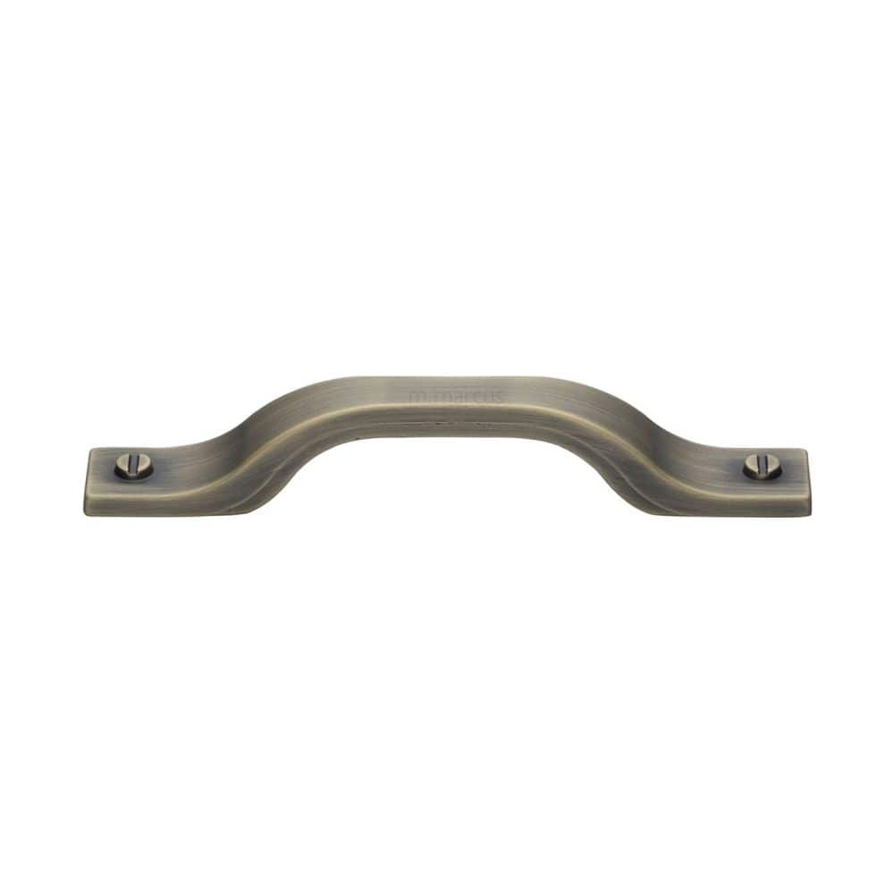M.Marcus Cabinet Hardware Distressed Brass / Cabinet Pull Handles / 128mm c/c M.Marcus - Bureau Kitchen Cabinet Pull Handle Distressed Brass Finish