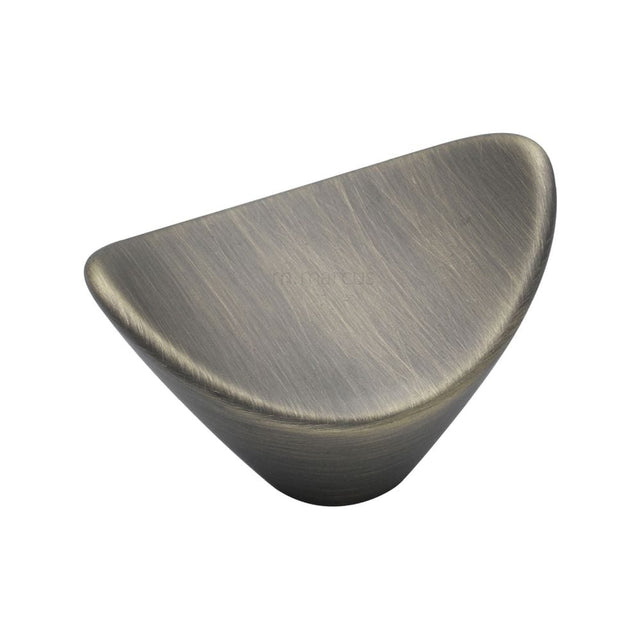 M.Marcus Cabinet Hardware Distressed Brass / Cabinet Knobs / 38mm Dia. M.Marcus - Calyx Cabinet Knob Distressed Brass Finish