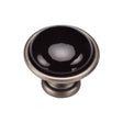 M.Marcus Cabinet Hardware Distressed Pewter / Cabinet Knobs / 35mm Dia. M.Marcus - Dome Cabinet Knob 035mm Distressed Pewter Finish