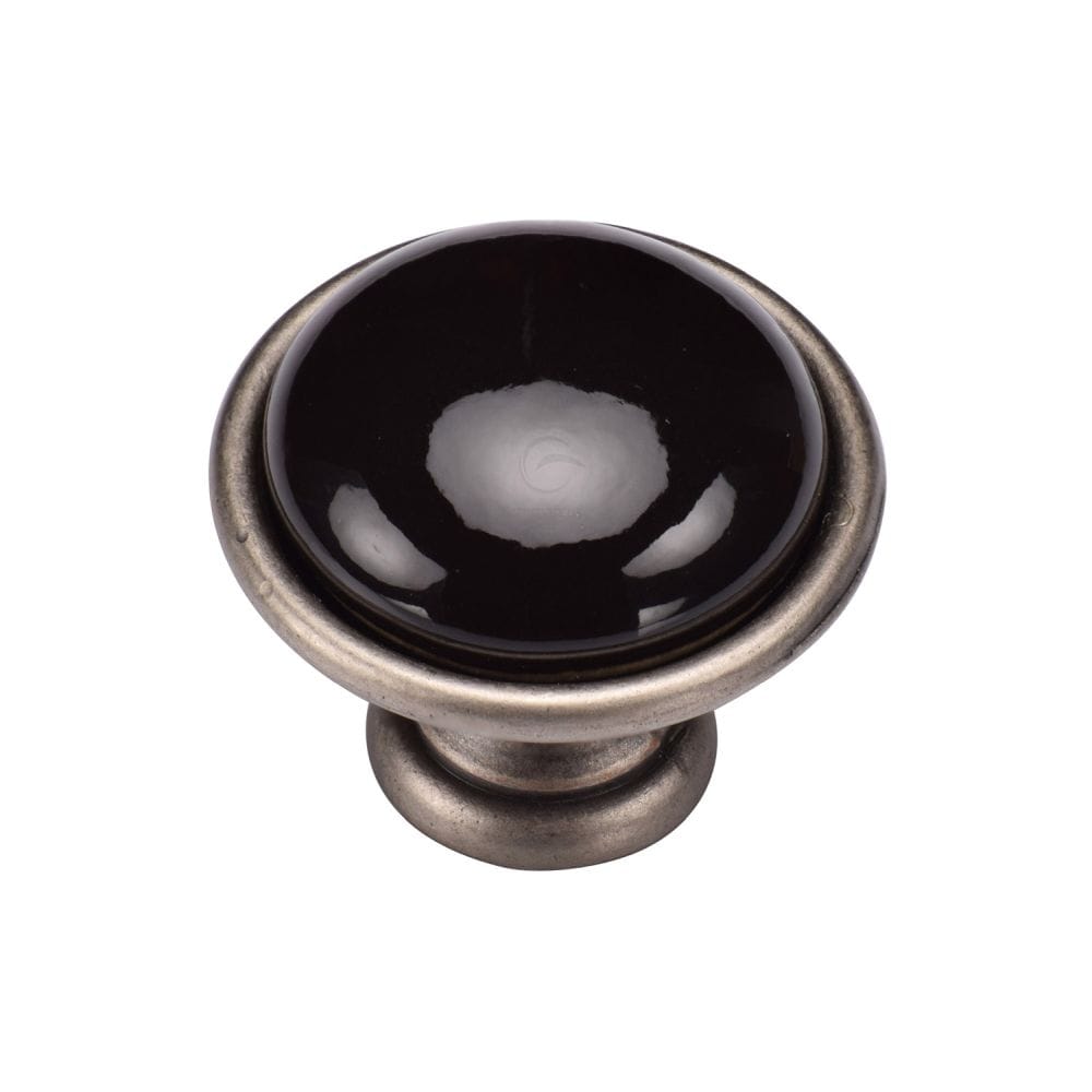 M.Marcus Cabinet Hardware Distressed Pewter / Cabinet Knobs / 35mm Dia. M.Marcus - Dome Cabinet Knob 035mm Distressed Pewter Finish