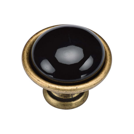 M.Marcus Cabinet Hardware Distressed Brass / Cabinet Knobs / 40mm Dia. M.Marcus - Dome Cabinet Knob 040mm Distressed Brass Finish
