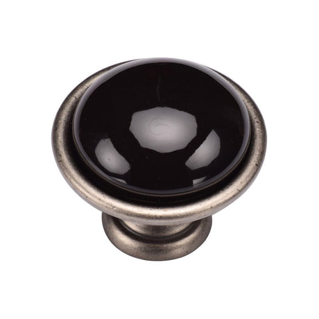 M.Marcus Cabinet Hardware Distressed Pewter / Cabinet Knobs / 40mm Dia. M.Marcus - Dome Cabinet Knob 040mm Distressed Pewter Finish