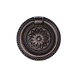 M.Marcus Cabinet Hardware Matt Bronze / Cabinet Drop Pulls M.Marcus - Floral Ring Pull 047mm Matt Bronze Finish