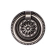 M.Marcus Cabinet Hardware Distressed Pewter / Cabinet Drop Pulls M.Marcus - Floral Ring Pull 055mm Distressed Pewter Finish