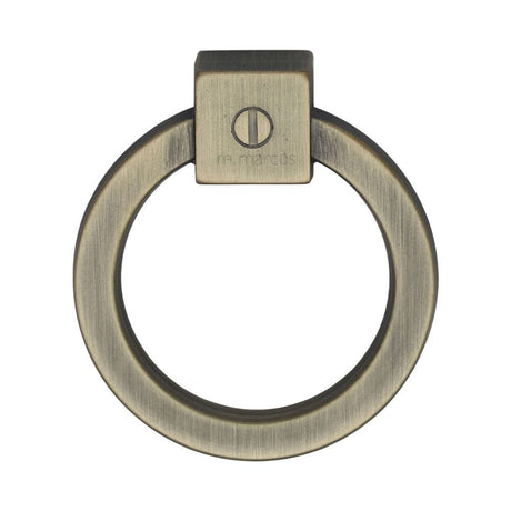 M.Marcus Cabinet Hardware Distressed Brass / Cabinet Pull Handles M.Marcus - Ring Cabinet Pull Distressed Brass Finish