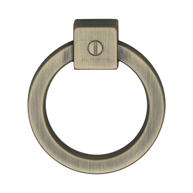 M.Marcus Cabinet Hardware Distressed Brass / Cabinet Pull Handles M.Marcus - Ring Cabinet Pull Distressed Brass Finish