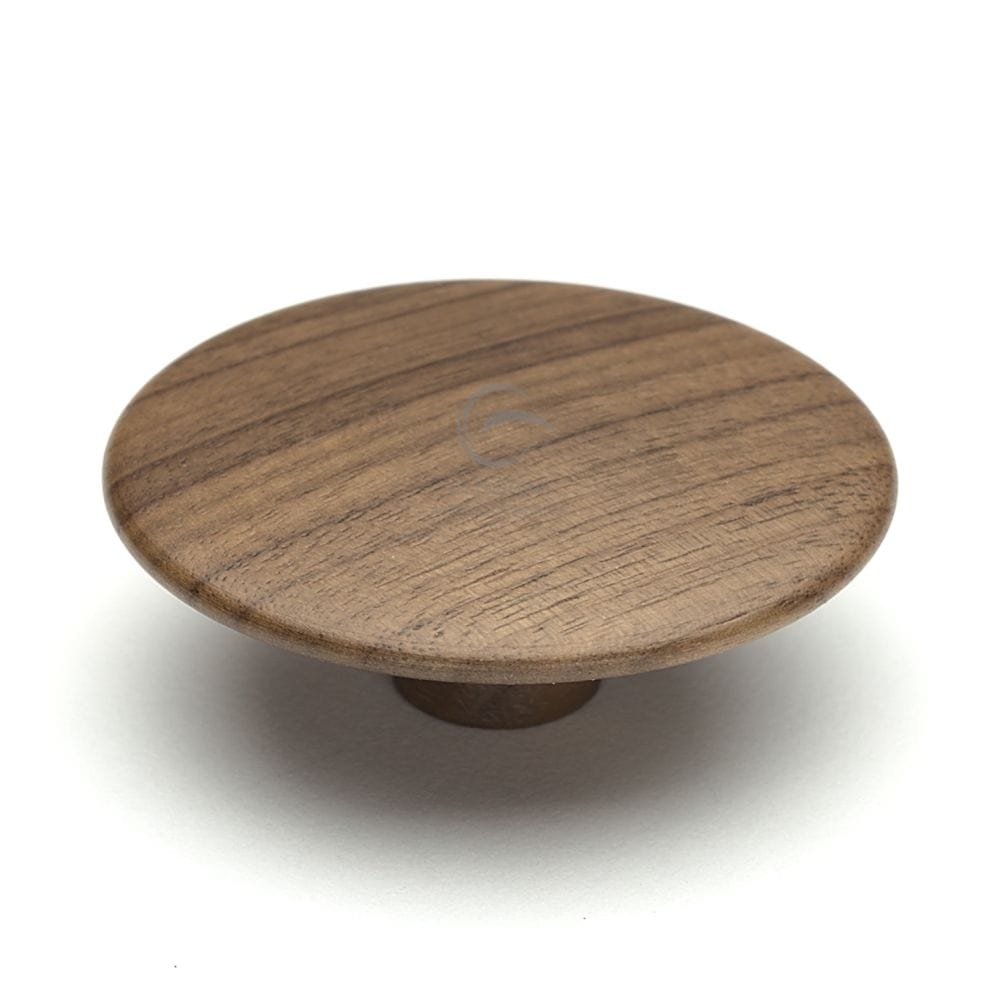 M.Marcus Cabinet Hardware Walnut / Cabinet Knobs / 64mm Dia. M.Marcus - Wooden Cabinet Knob Mushroom Design 64mm Walnut Finish