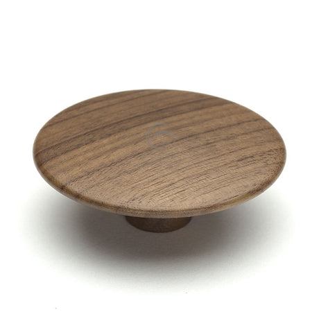 M.Marcus Cabinet Hardware Walnut / Cabinet Knobs / 64mm Dia. M.Marcus - Wooden Cabinet Knob Mushroom Design 64mm Walnut Finish