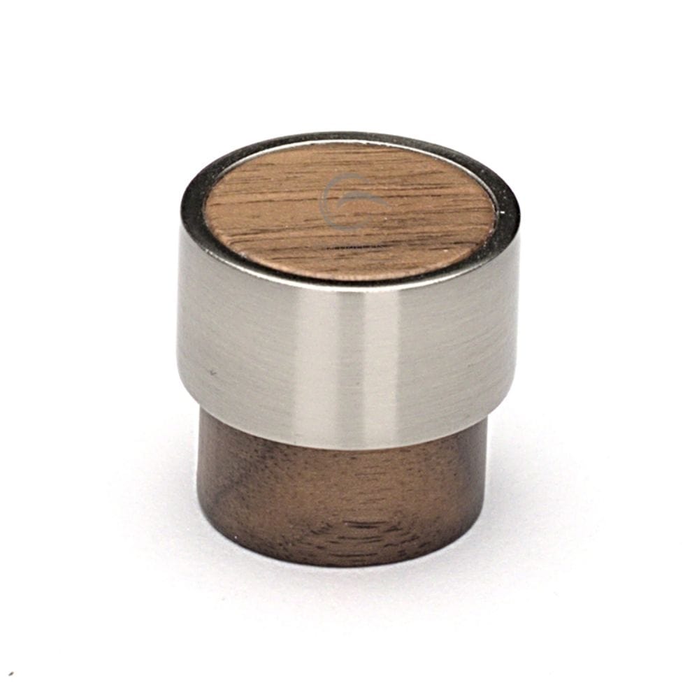 M.Marcus Cabinet Hardware Walnut / Cabinet Knobs / 26mm Dia. M.Marcus - Wooden Cabinet Knob Radio Design 26mm Walnut Finish