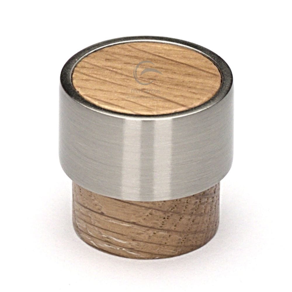 M.Marcus Cabinet Hardware Oak / Cabinet Knobs / 49mm Dia. M.Marcus - Wooden Cabinet Knob Radio Design 49mm Oak Finish