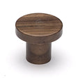 M.Marcus Cabinet Hardware Walnut / Cabinet Knobs / 33mm Dia. M.Marcus - Wooden Cabinet Knob Round Circum Design 33mm Walnut Finish