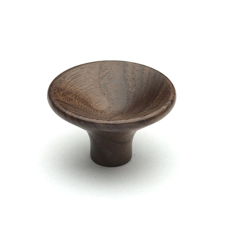 M.Marcus Cabinet Hardware Walnut / Cabinet Knobs / 38mm Dia. M.Marcus - Wooden Cabinet Knob Trumpet Design 38mm Walnut Finish