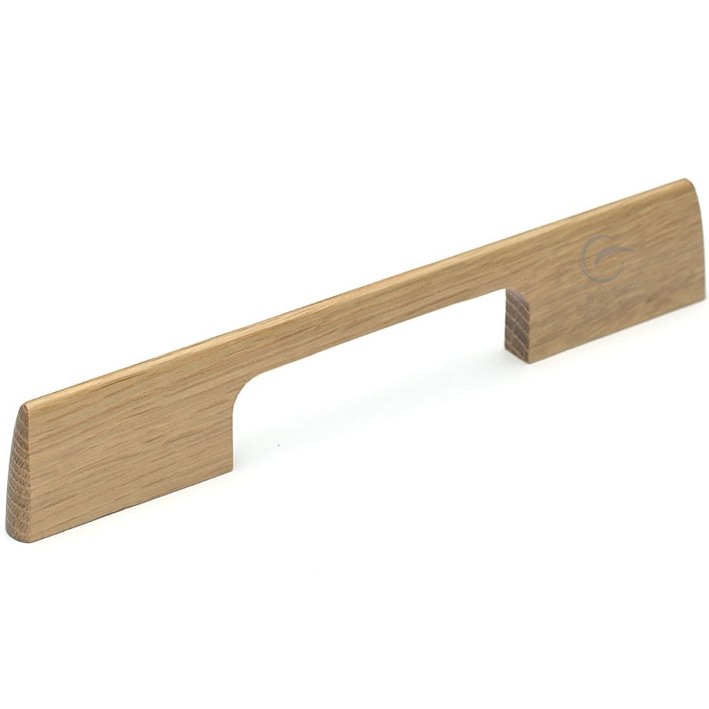 M.Marcus Cabinet Hardware Oak / Cabinet Pull Handles / 320mm c/c M.Marcus - Wooden Cabinet Pull Handle Slim Aero Design 320mm Oak Finish