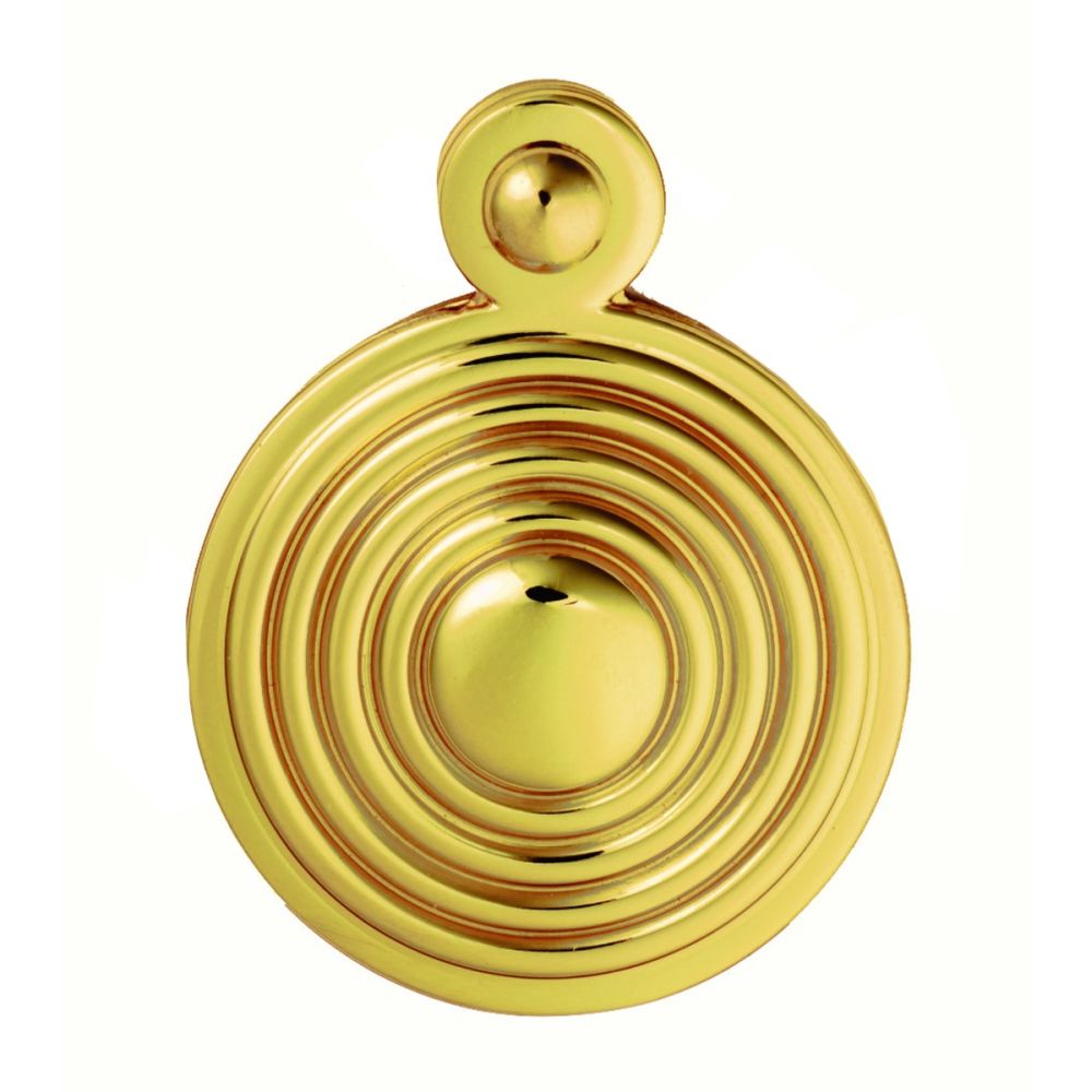 This is an image of a Carlisle Brass - Queen Anne Covered Escutcheon - Polished Brass that is availble to order from Trade Door Handles in Kendal.