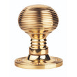 This is an image of a Carlisle Brass - Queen Anne Mortice Rim Knob - Polished Brass that is availble to order from Trade Door Handles in Kendal.