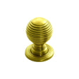 This is an image of a FTD - Queen Anne Knob 23mm - Polished Brass that is availble to order from Trade Door Handles in Kendal.