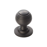 This is an image of a FTD - Queen Anne Knob 23mm - Matt Black that is availble to order from Trade Door Handles in Kendal.