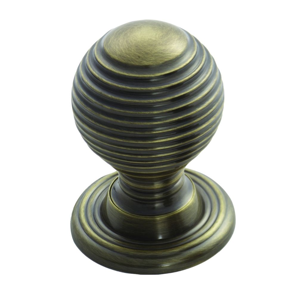 This is an image of a FTD - Queen Anne Knob 28mm - Florentine Bronze that is availble to order from Trade Door Handles in Kendal.