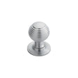 This is an image of a FTD - Queen Anne Knob 35mm - Satin Chrome that is availble to order from Trade Door Handles in Kendal.