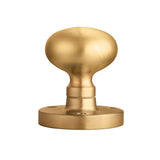 This is an image of a Carlisle Brass - Mushroom Mortice Knob - Satin Brass that is availble to order from Trade Door Handles in Kendal.