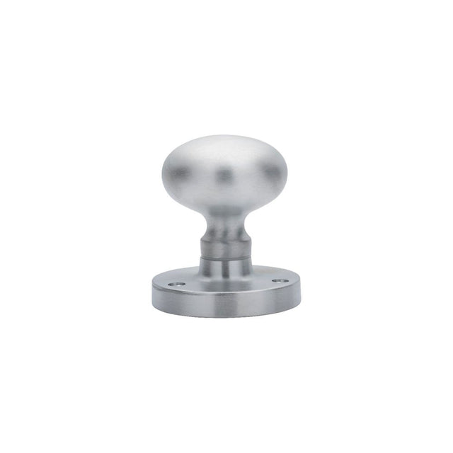 This is an image of a Carlisle Brass - Mushroom Mortice Knob - Satin Chrome that is availble to order from Trade Door Handles in Kendal.