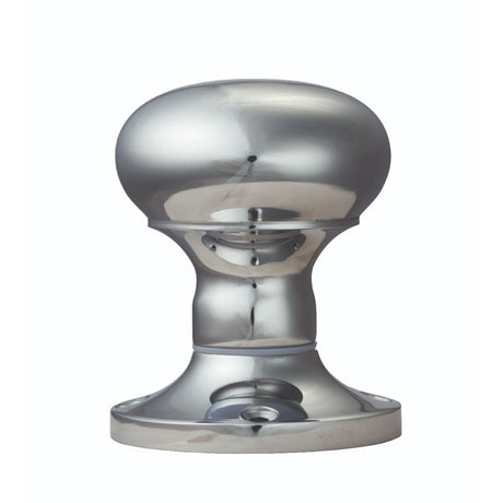 This is an image of a Carlisle Brass - Mushroom Mortice Knob (Unsprung) - Polished Chrome that is availble to order from Trade Door Handles in Kendal.