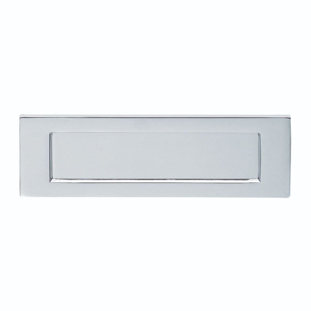 This is an image of a Carlisle Brass - Plain Letter Plate - Satin Chrome that is availble to order from Trade Door Handles in Kendal.