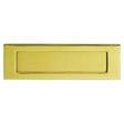 This is an image of a Carlisle Brass - Plain Letter Plate - Polished Brass that is availble to order from Trade Door Handles in Kendal.